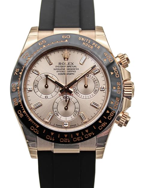 rolex daytona 18k rose gold black dial|rolex daytona white gold bracelet.